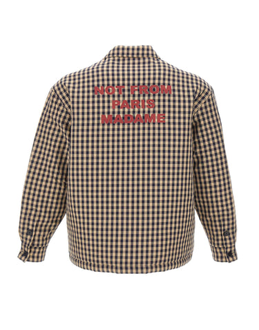 Giacca overshirt con slogan PERMSH270 CO310BG DROLE DE MONSIEUR 