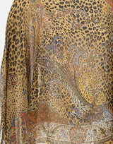 Top poncho in seta con motivo paisley animalier WRJA0027 AKG71X0826 ETRO 