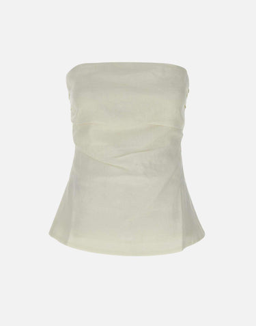 "Alexa" top in lino FFC22 WHT FAITHFULL THE BRAND 