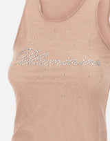 Top in tulle con punti luce 4T061A N0120 BLUMARINE 