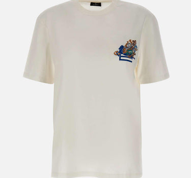 T-shirt con ricamo e Pegaso WRMA0005 AR477W4567 ETRO 