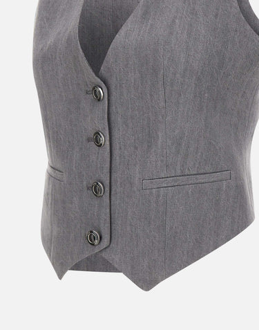 Gilet in denim UF5226D0266 87457 LIU-JO 