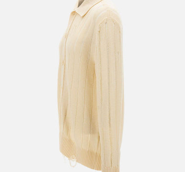 Cardigan in maglia destroyed S6LAMAKP042 015 LANEUS 