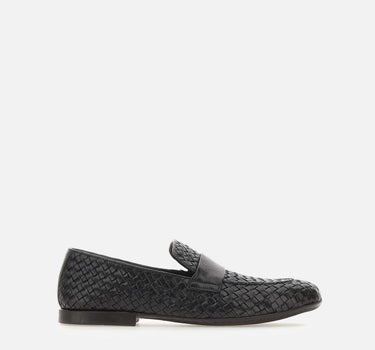 Mocassini in pelle intrecciata 69030 NERO ALEXANDER HOTTO 