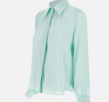 Camicia in seta H225SHRT TEAL HEBE STUDIO 