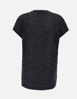 Maglia smanicata con paillettes MAD276F531 M120VR5 FABIANA FILIPPI 