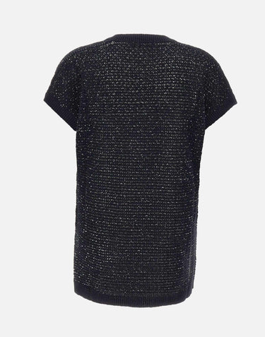 Maglia smanicata con paillettes MAD276F531 M120VR5 FABIANA FILIPPI 