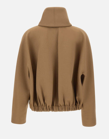 "Oversized Roll Neck Bomber Jacket" 1425WJK006837A DKCAMEL VICTORIA BECKHAM 