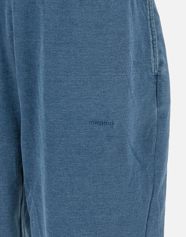 Shorts in jersey di cotone M4138CJAB225 BLUE PURPLE BRAND 