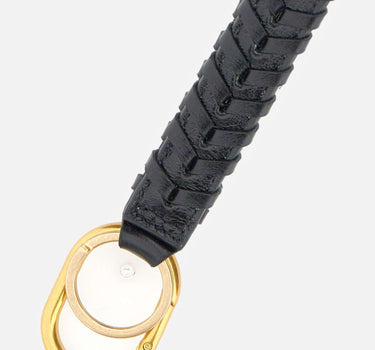 Portachiavi in pelle PCHANDLEBRAID NERO GIANNI CHIARINI 