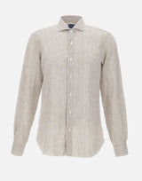 Camicia in lino a righe LIU02P0154034U 0005 BARBA 