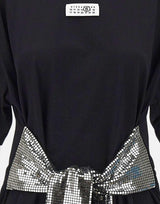 T-shirt in cotone con guanti con paillettes S52GC0358 M20170900 MM6 MAISON MARGIELA 