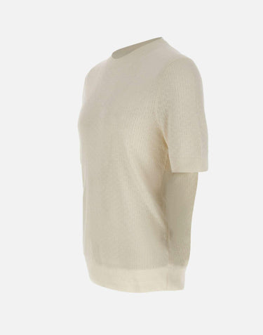 Maglia in misto lino e cotone 57169 18668001 GRAN SASSO 