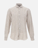 Camicia in lino a righe LIU02P0154035U 0006 BARBA 