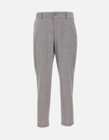 Pantaloni dal fit affusolato in lana vergine 50561986 072 BOSS 