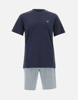 Pigiama con bermuda stampa pattern EM000399 AF18885MB523 EMPORIO ARMANI 