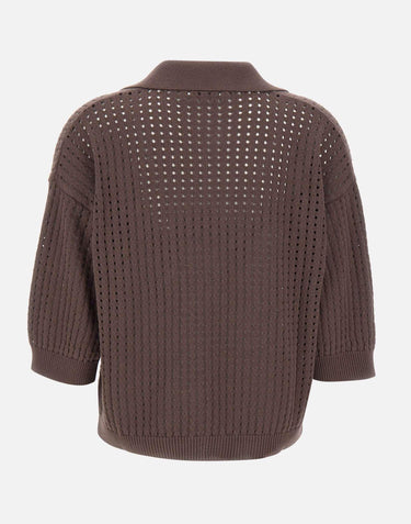 Polo in cotone traforata 360426 251 KANGRA 
