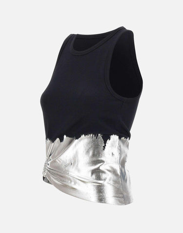 Top con anello e arricciatura 26PJTE015C00530 M004 RABANNE 