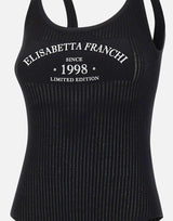 Body in maglia con logo stampato BK81Q61E2 110 ELISABETTA FRANCHI 