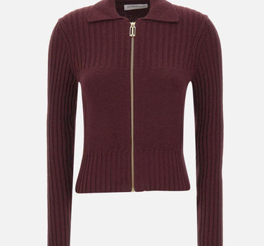 Cardigan con zip in lana e cashmere 1326KJU007313A ACAI VICTORIA BECKHAM 