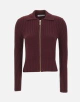 Cardigan con zip in lana e cashmere 1326KJU007313A ACAI VICTORIA BECKHAM 