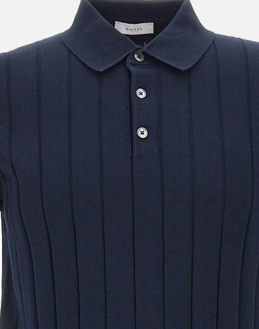 Polo in cotone a coste larghe DK17027 BLUNOTTE DIKTAT 