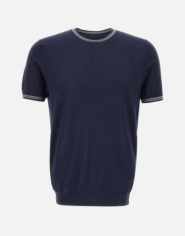 T-shirt in maglia DK87060 BLU DIKTAT 