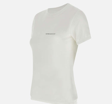 "Fitted Shrunken Logo"<BR/><BR/> 1424JTS005890A WHITE VICTORIA BECKHAM 
