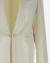 "Shawl Collar Tuxedo Jacket"<BR/> 1125WJK006060A IVORY VICTORIA BECKHAM 