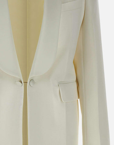 "Shawl Collar Tuxedo Jacket"<BR/> 1125WJK006060A IVORY VICTORIA BECKHAM 