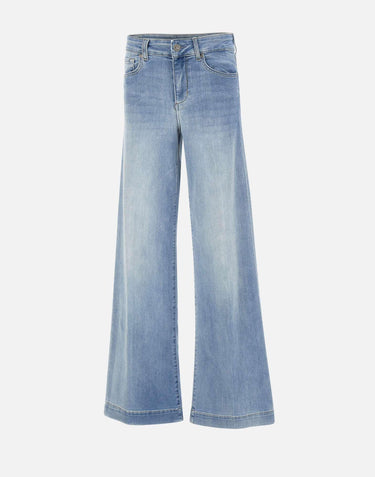Jeans flare con strass UA6068DS081 79029 LIU-JO 