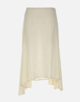 Gonna midi asimmetrica 1266WSK007245A IVORY VICTORIA BECKHAM 