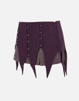 Minigonna in viscosa F24N0705 EGGPLANT AVAVAV 