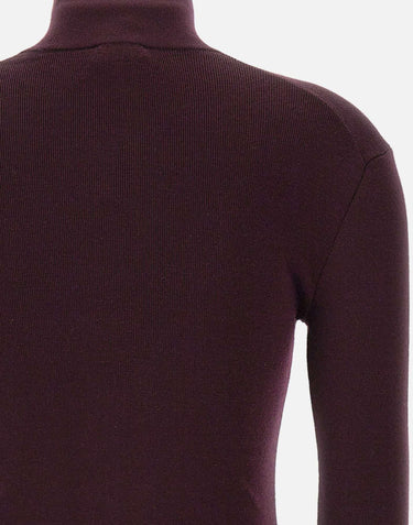 Pullover "Zipped Mockneck" 325MPU247FI0071 BURGUNDY COURREGES 
