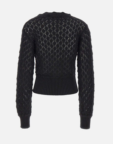 Maglia a punto pizzo 2M639A N0990 BLUMARINE 