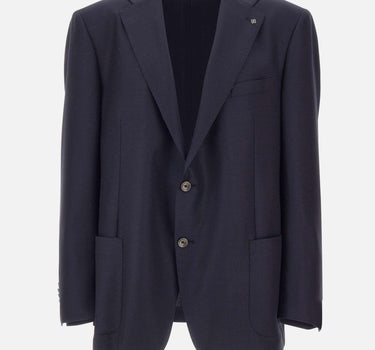 Blazer in lana con micro motivo 1XD222K150131U B3197 TAGLIATORE 