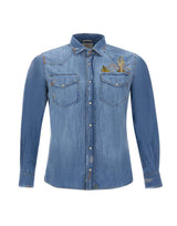 Camicia in denim con ricami TEX520 R00590JEANS BOB 