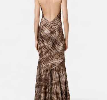 Abito Red Carpet in raso stretch con stampa alligatore ABR3061E2 644 ELISABETTA FRANCHI 