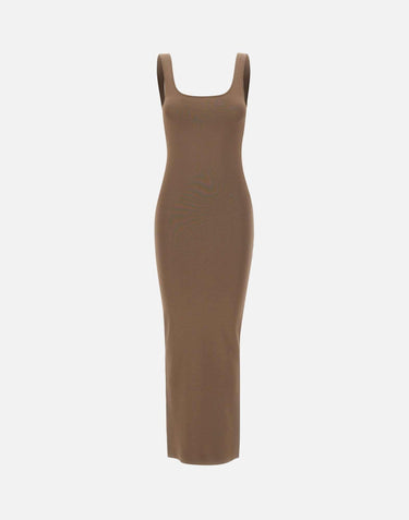 "Square Neck Knit Midi" ESSS26DR03237 0087 ENTIRE STUDIOS 