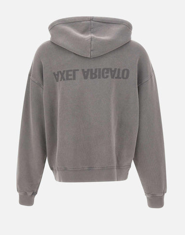 "Distort washed sweatshirt hoodie" A3434001 GREY AXEL ARIGATO 