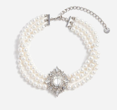"Crystal Pearl Choker" 623NP PEARL SELF-PORTRAIT 