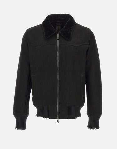 Giacca in shearling GU26F18011MEVL NERO GIORGIO BRATO 