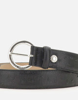 Cintura in pelle con fibbia tonda CNK00958 STEMUNERO GIANNI CHIARINI 