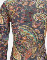 Top in tulle stretch con motivo Paisley WRJA0038 AKG51X0884 ETRO 
