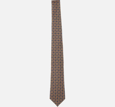 Cravatta in seta con motivo geometrico UCRVKRC01M9604 000 KITON 