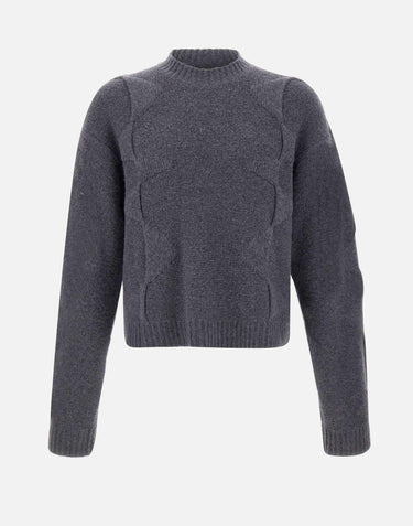 Maglia "Cropped Spiral Knit" M07063 DGY05 HELIOT EMIL 