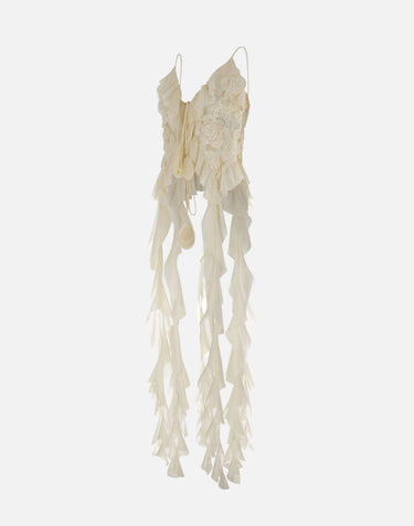 Top "Floral Embroidery" RTOP16663 CREAM NISSA 