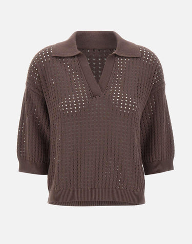 Polo in cotone traforata 360426 251 KANGRA 
