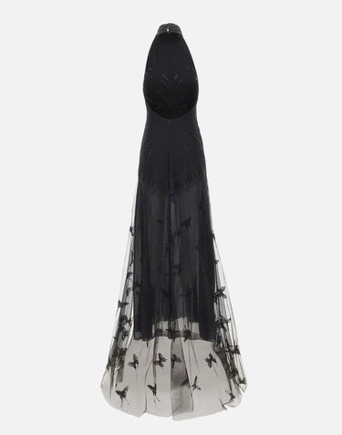 Abito lungo in tulle con ricami 4A430A F0990 BLUMARINE 