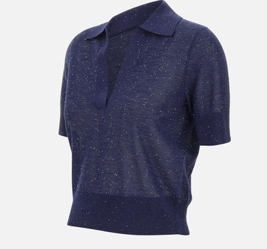 Polo con micro paillettes 390026 809 KANGRA 